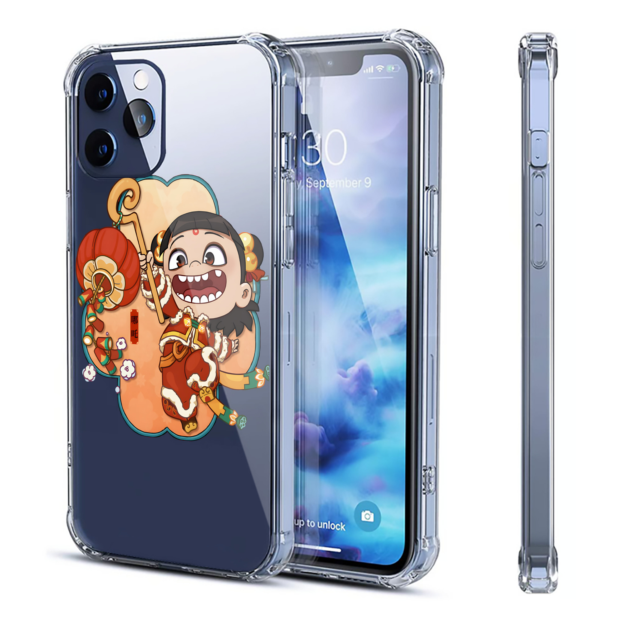 （画像用） Ne Zha 2 ナタ 魔童の大暴れ 【iPhone 12シリーズ対応】透明スマホケース（クリアソフトケース）